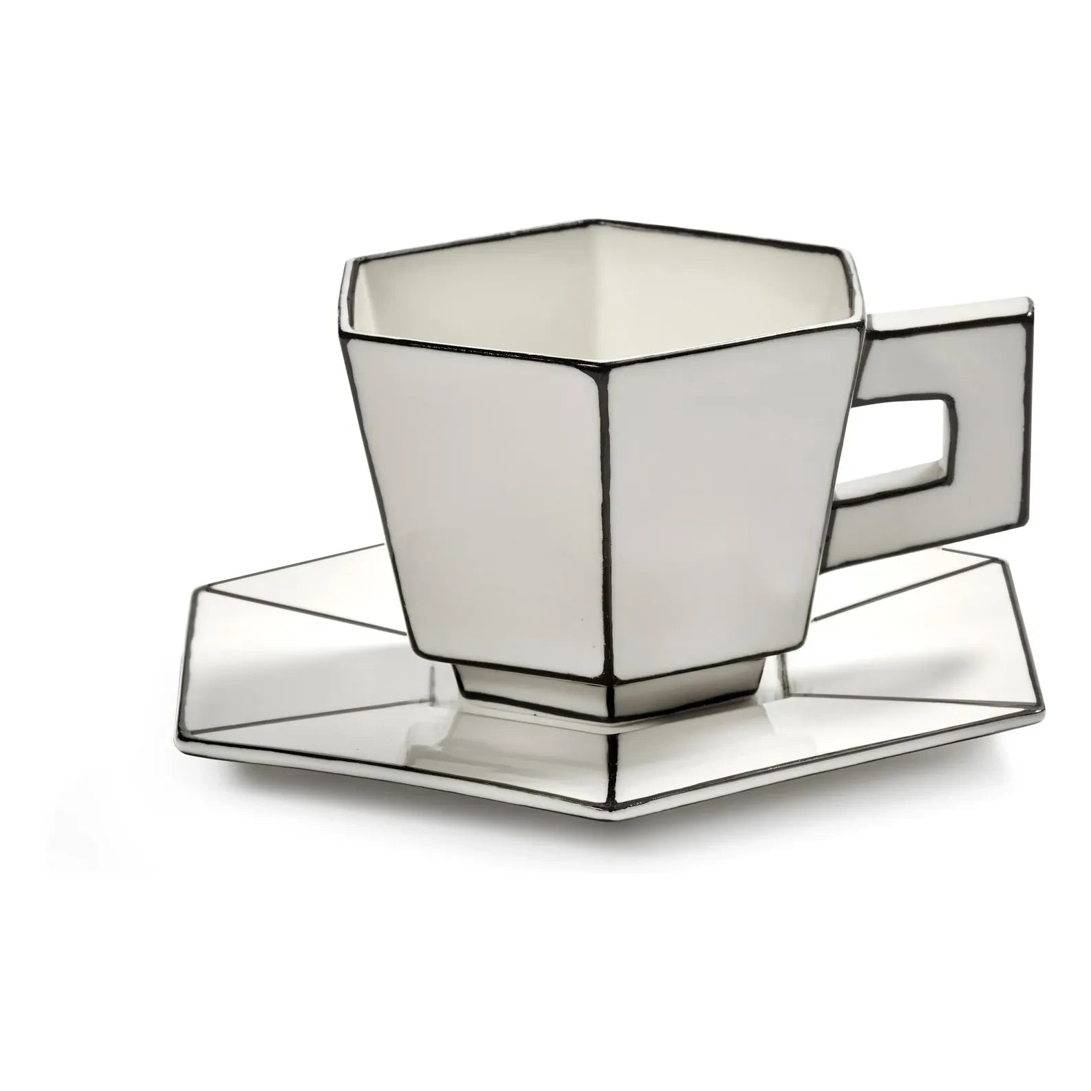 Serax - Juego de tazas y platos Annabet Philips - 2 unidades | Negro/Blanco