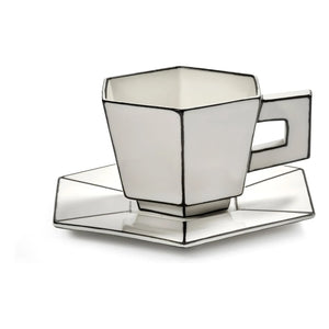 Serax - Juego de tazas y platos Annabet Philips - 2 unidades | Negro/Blanco