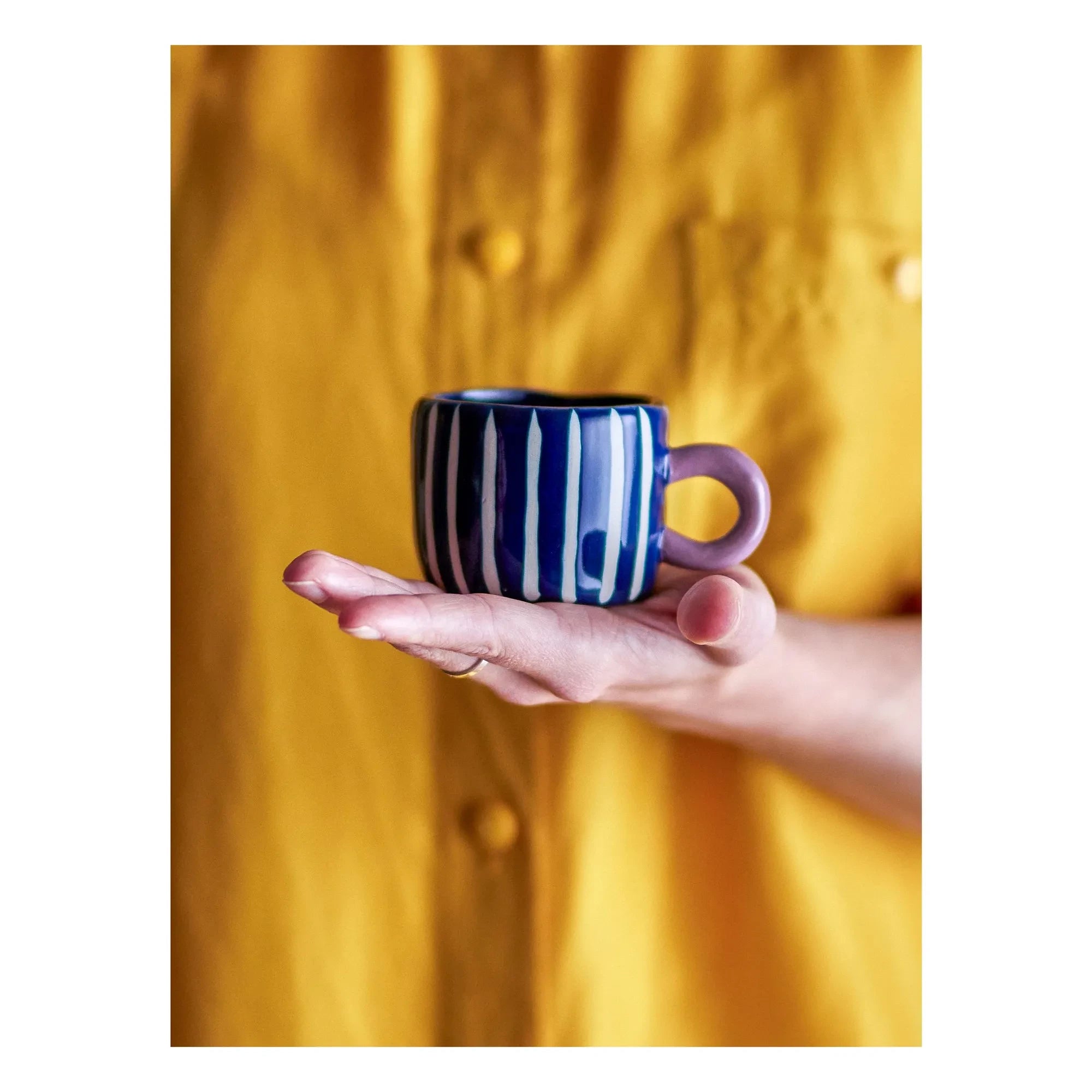 Bloomingville - Taza Nini de cerámica de gres | Azul