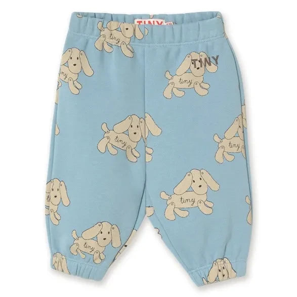 Tinycottons - Pantalón deportivo de algodón orgánico para perro bebé | Azul claro