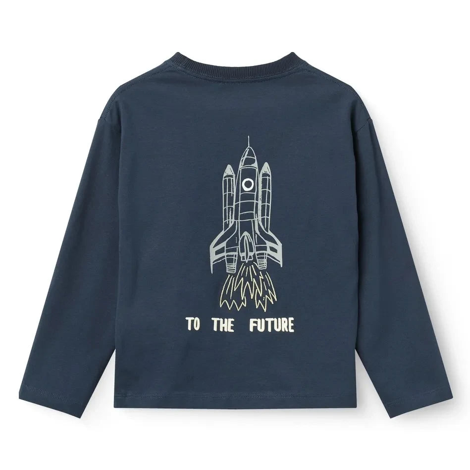 Copenhagen Colors - Organik Pamuk Rocket T-Shirt | Lacivert