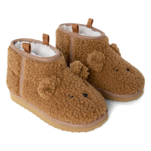 Liewood - Alban Botas sherpa con diseño de osito hechas de fibras recicladas | Caramelo