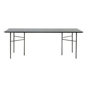 Ferm Living - Mesa rectangular Mingle - Madera FSC, patas de metal | Negro