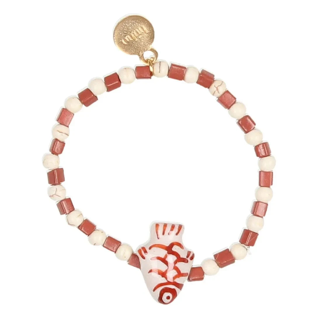 Búho - Pulsera de pez | Beige
