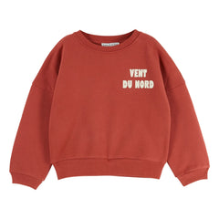 Emile et Ida - Vent Du Nord organik pamuk sweatshirt | Kırmızı