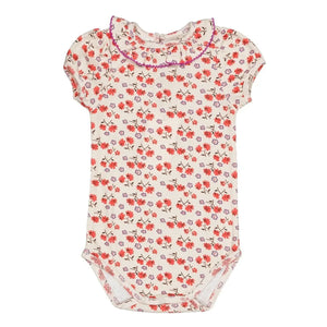 Hola Simone - Body de algodón orgánico con estampado floral Perrine | Blanco
