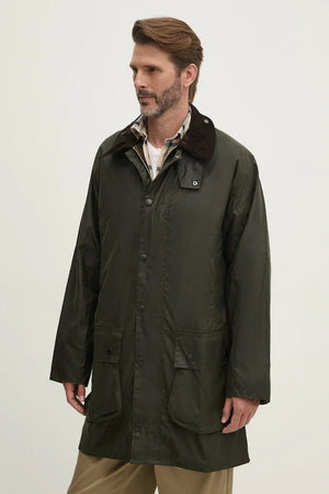 Chaqueta Barbour larga de algodón para hombre