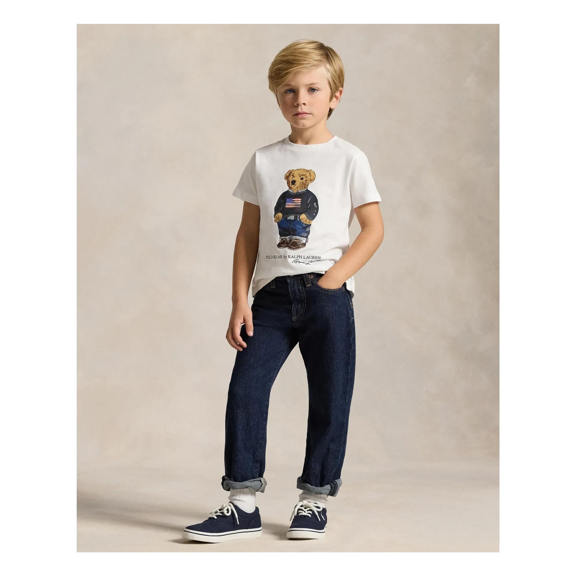 Ralph Lauren - Camiseta de punto Bear | Blanco