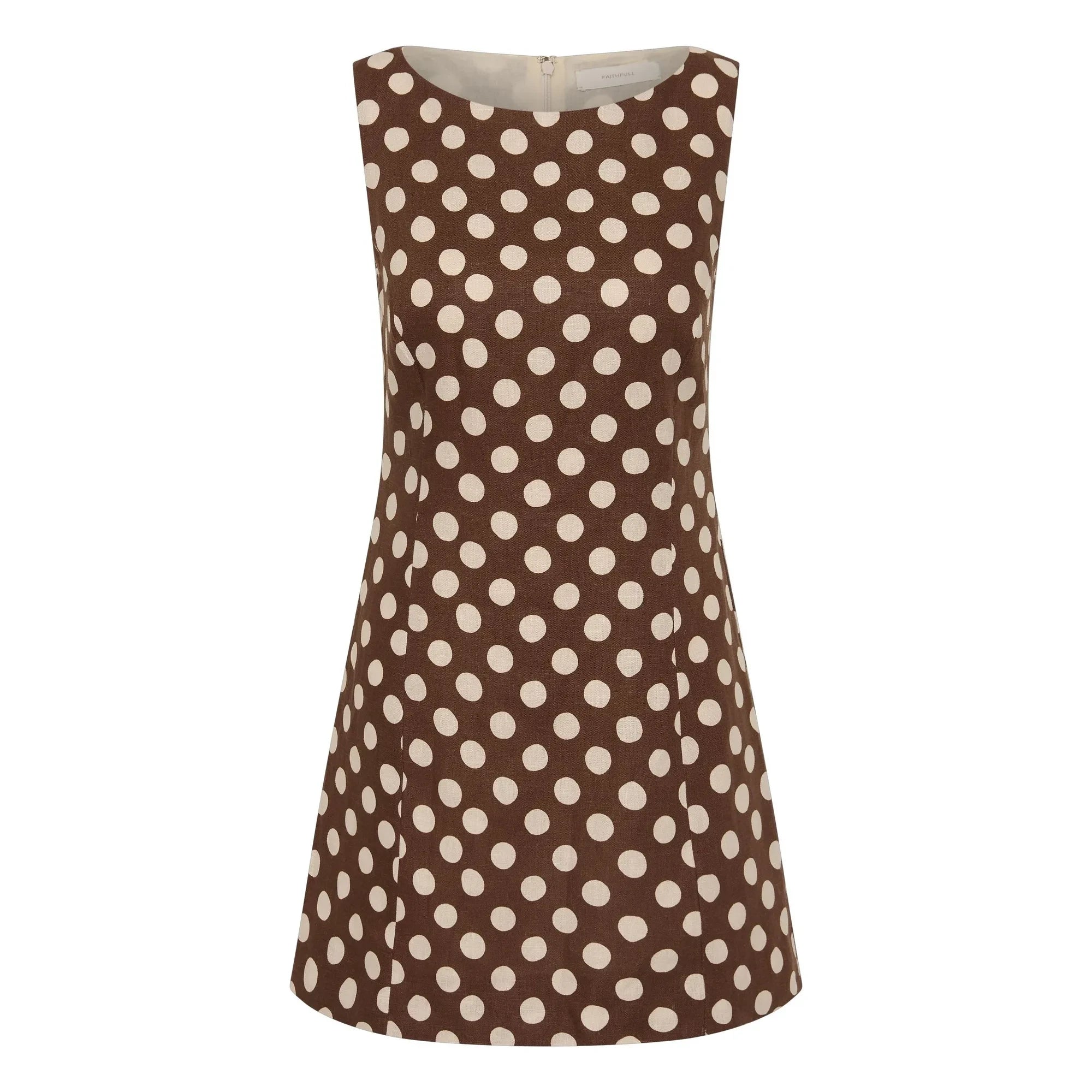 Faithfull the Brand - Vestido Lydie de lino y algodón | Chocolate