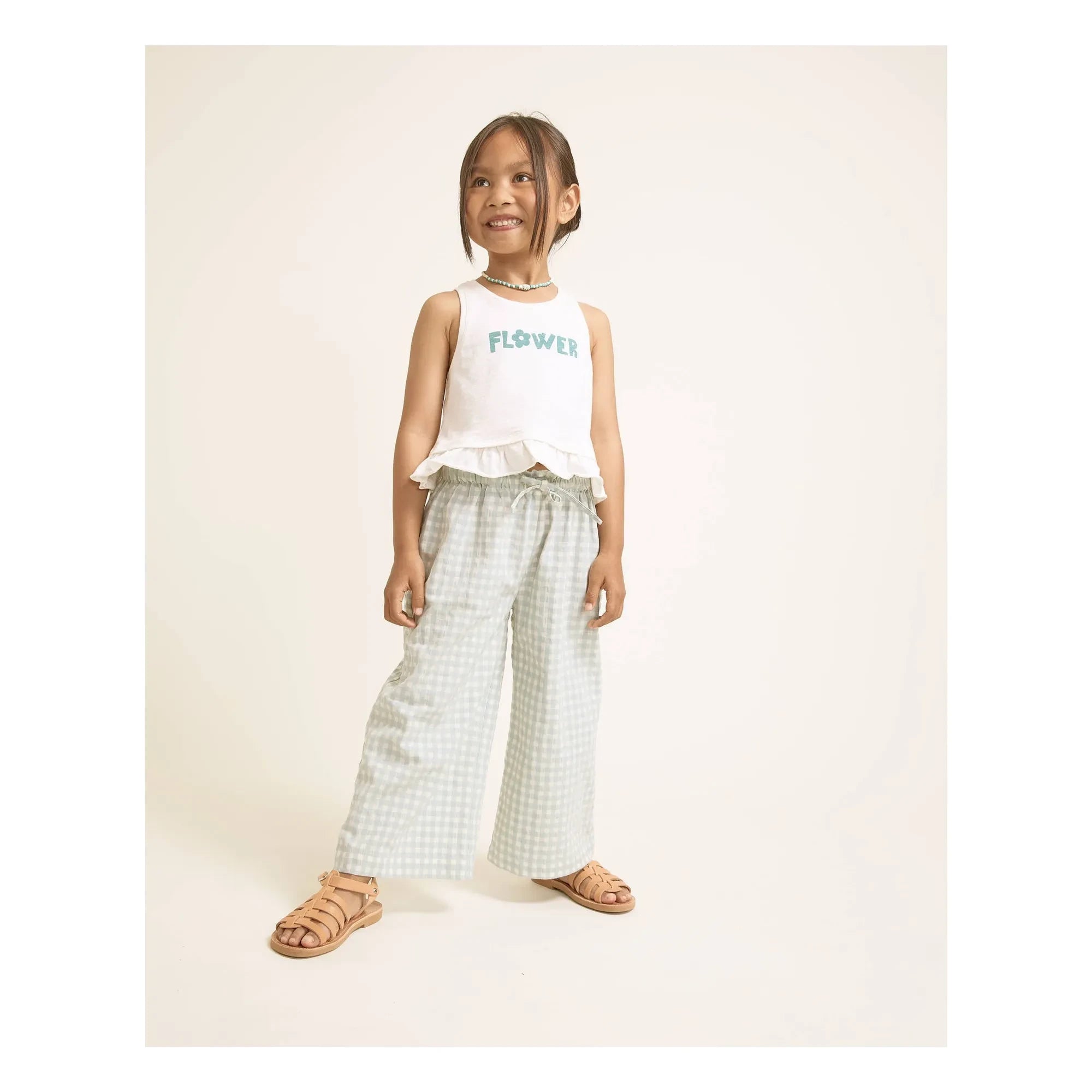 Búho - Pantalón seersucker Vichy | Aguamarina