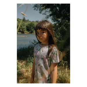 Studio Bohème - Vestido Tuba de algodón orgánico con estampado floral | Lila
