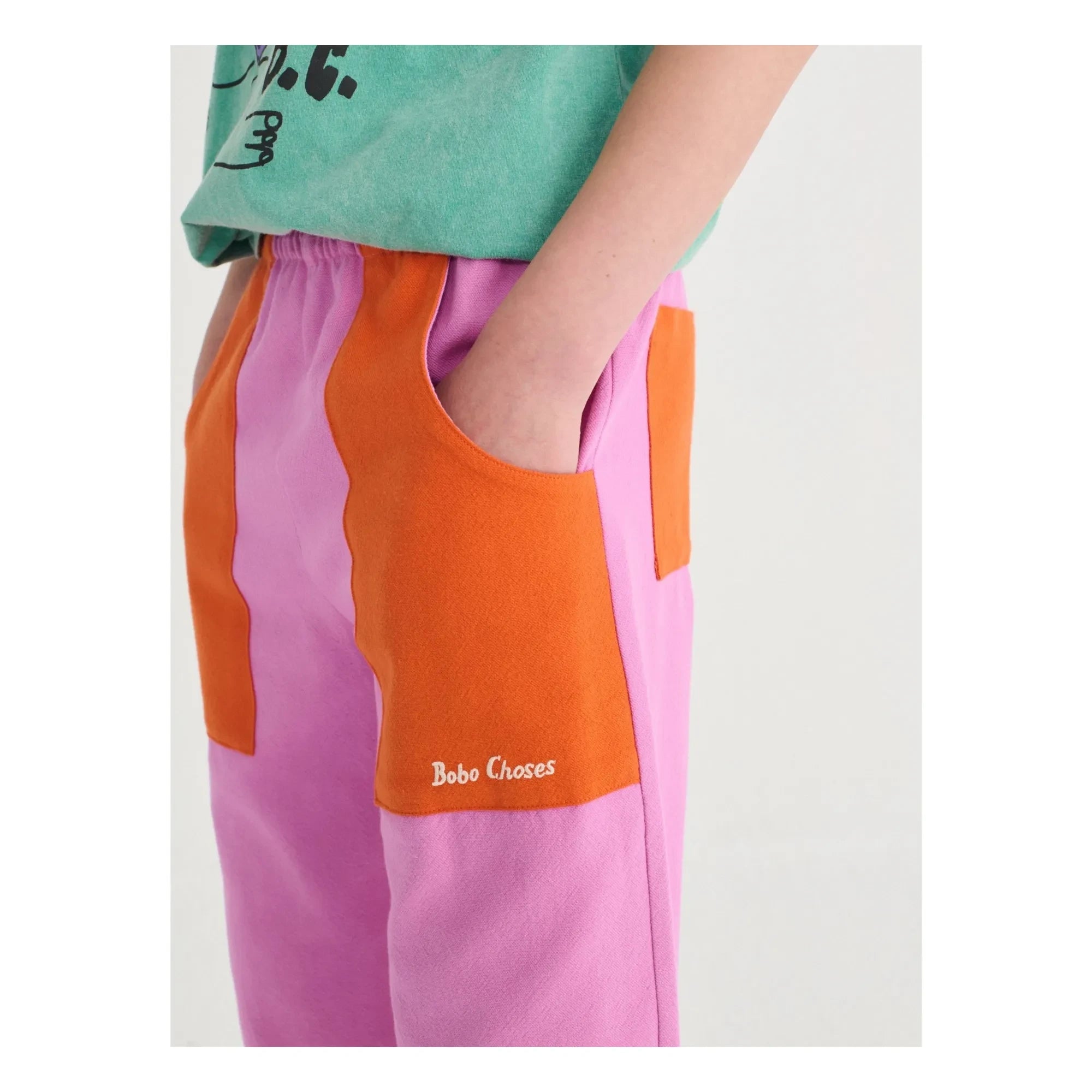 Bobo Choses - Pantalón de algodón orgánico con bloques de color | Morado