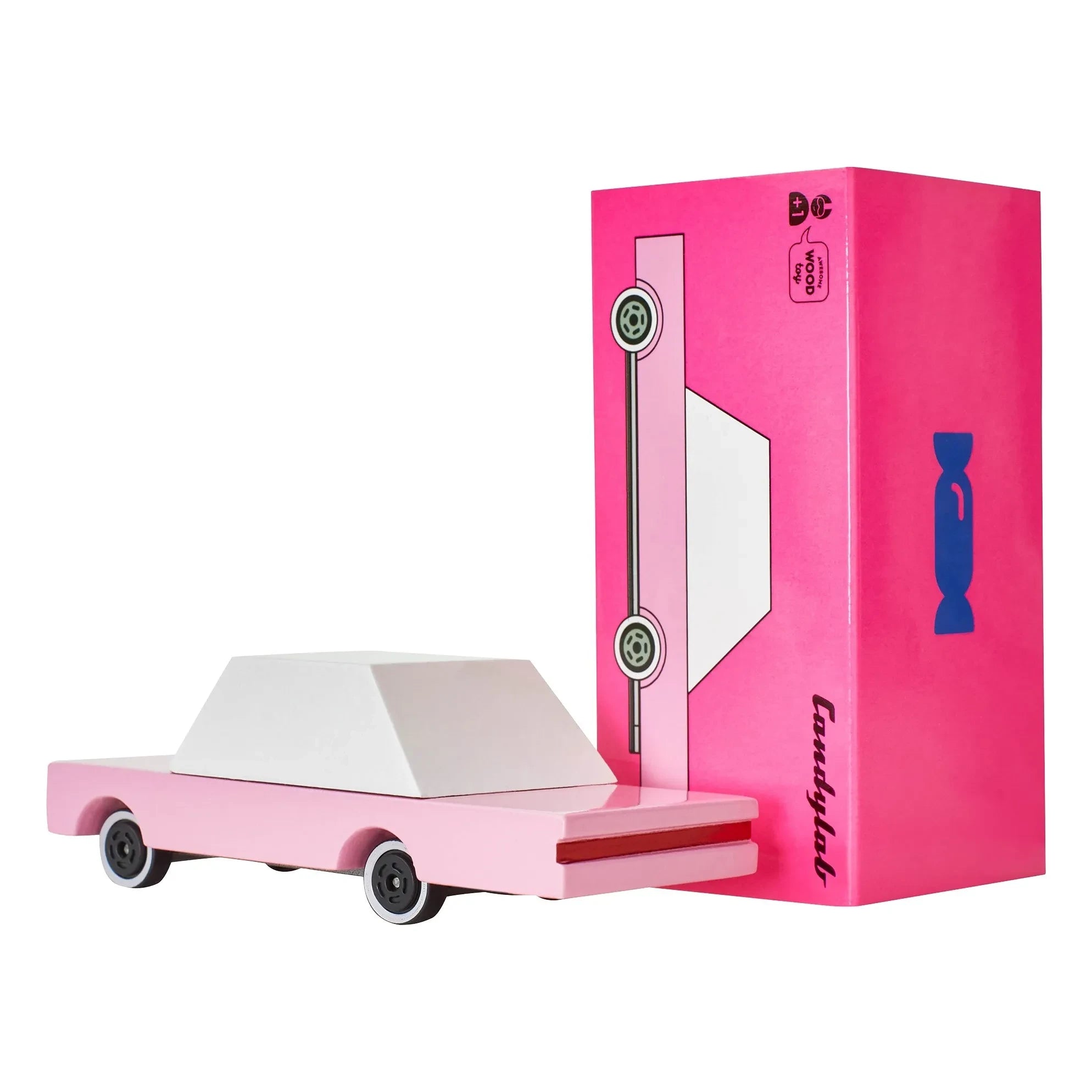 Candylab - Pembe Sedan - Ahşap Oyuncak | Pembe
