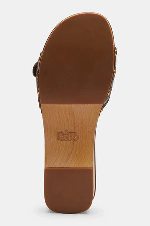 Coach Zapatillas de tacón bajo de piel Margot Signature Jacquard para mujer