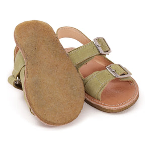 Lazare - Sandalias de ante Gisèle | Verde almendra