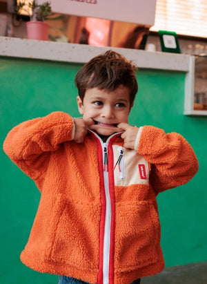 Hola Hossy - Chaqueta Polar con Cremallera | Naranja