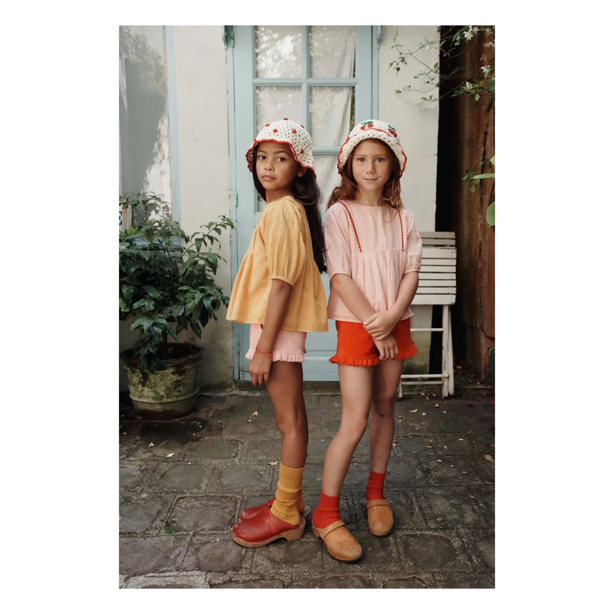 Emile et Ida - Blusa con volantes voile | Rosa pálido