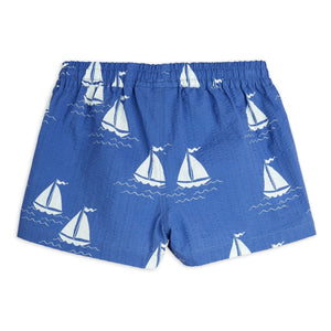 Mini Rodini - Camiseta de manga corta de algodón orgánico Bateaux | Azul