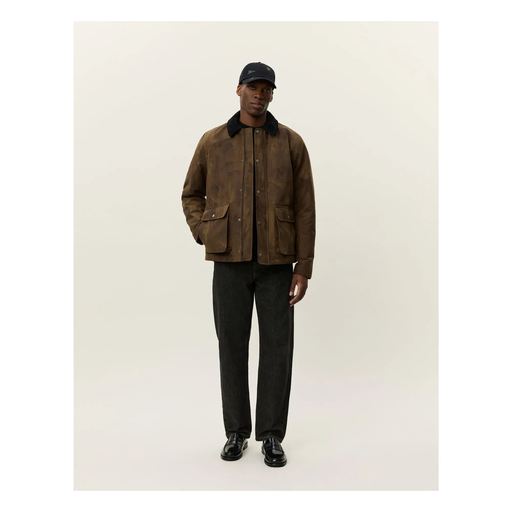 Les Deux - Chaqueta de algodón Montana AOP | Marrón