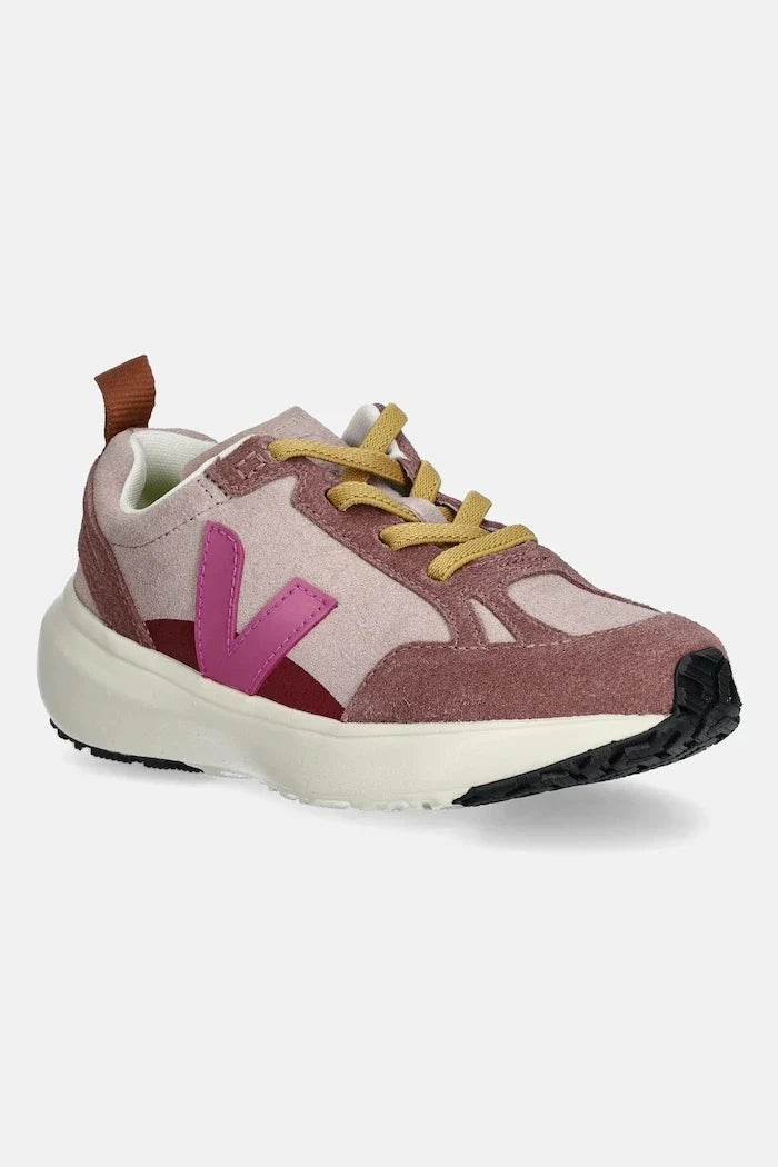 Zapatilla deportiva infantil de ante Veja Small Canary Light