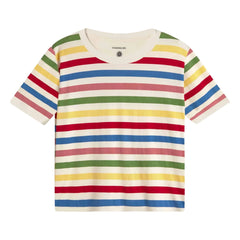 Thinking Mu - Camiseta de rayas Zowie de algodón orgánico | Amarillo