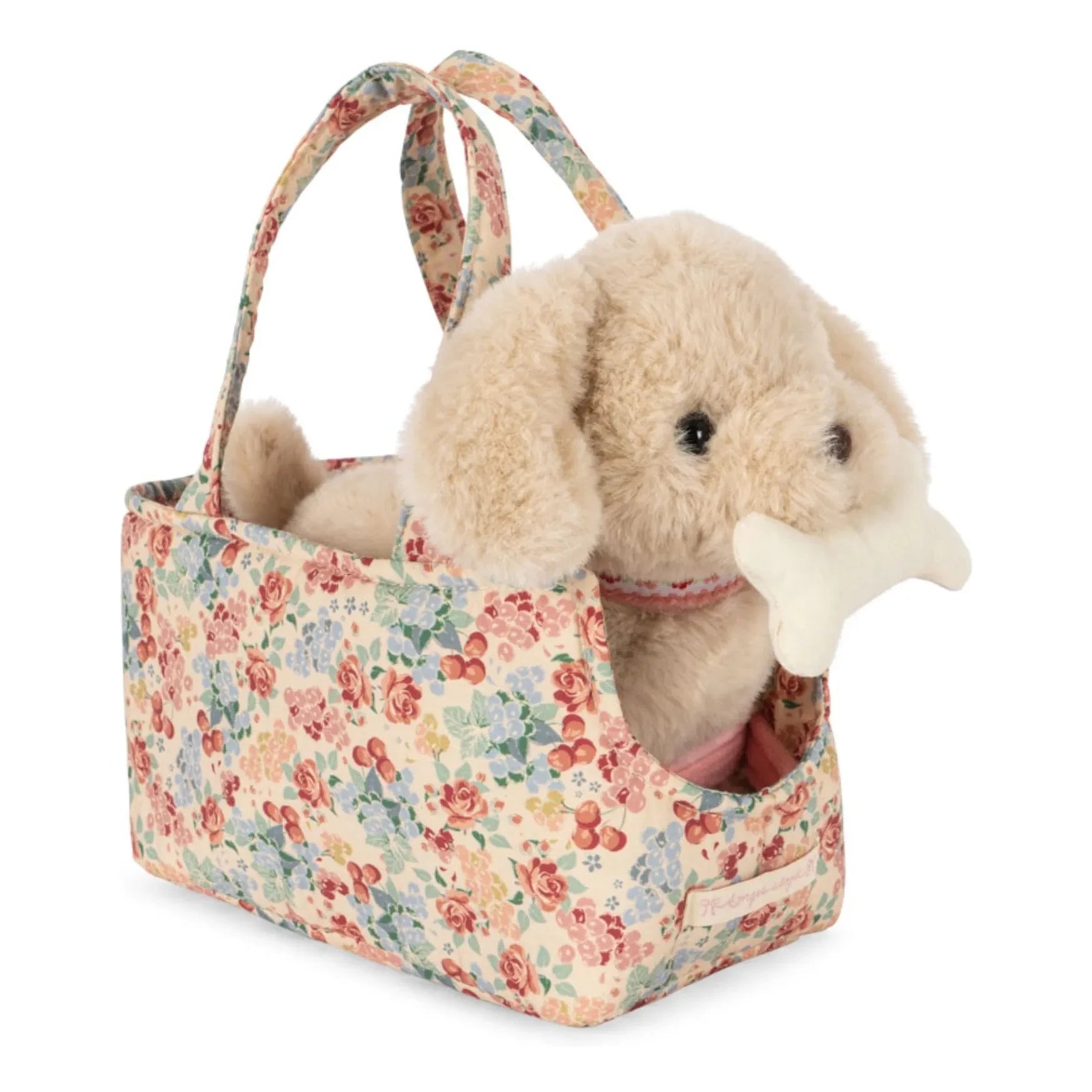 Konges Sløjd - Perrito de peluche con cesta