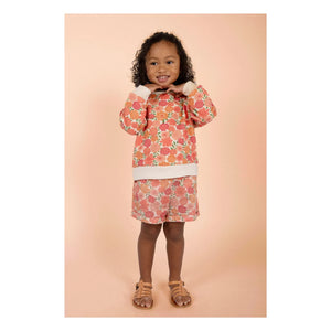 Loir - Camille Short Flores de Algodón Orgánico | Coral