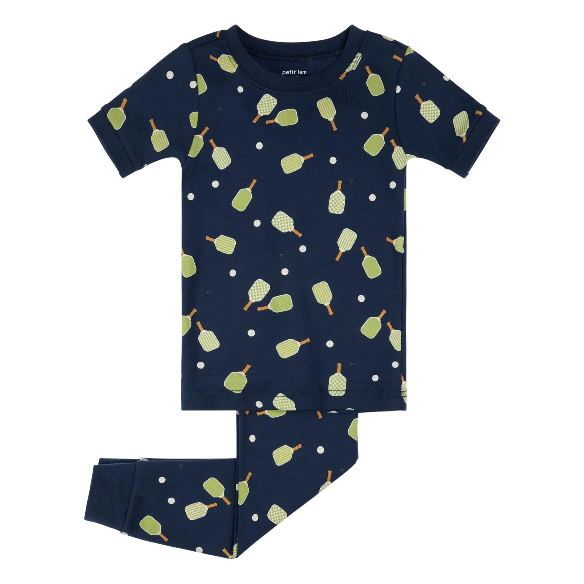 Petit Lem - Pijama de tenis de algodón orgánico | Azul marino