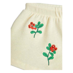 Mini Rodini - Pantalones cortos de algodón orgánico con estampado floral | Crudo