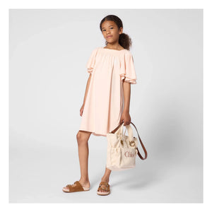 Chloé - Bolso tote con logo de algodón orgánico | Tiza