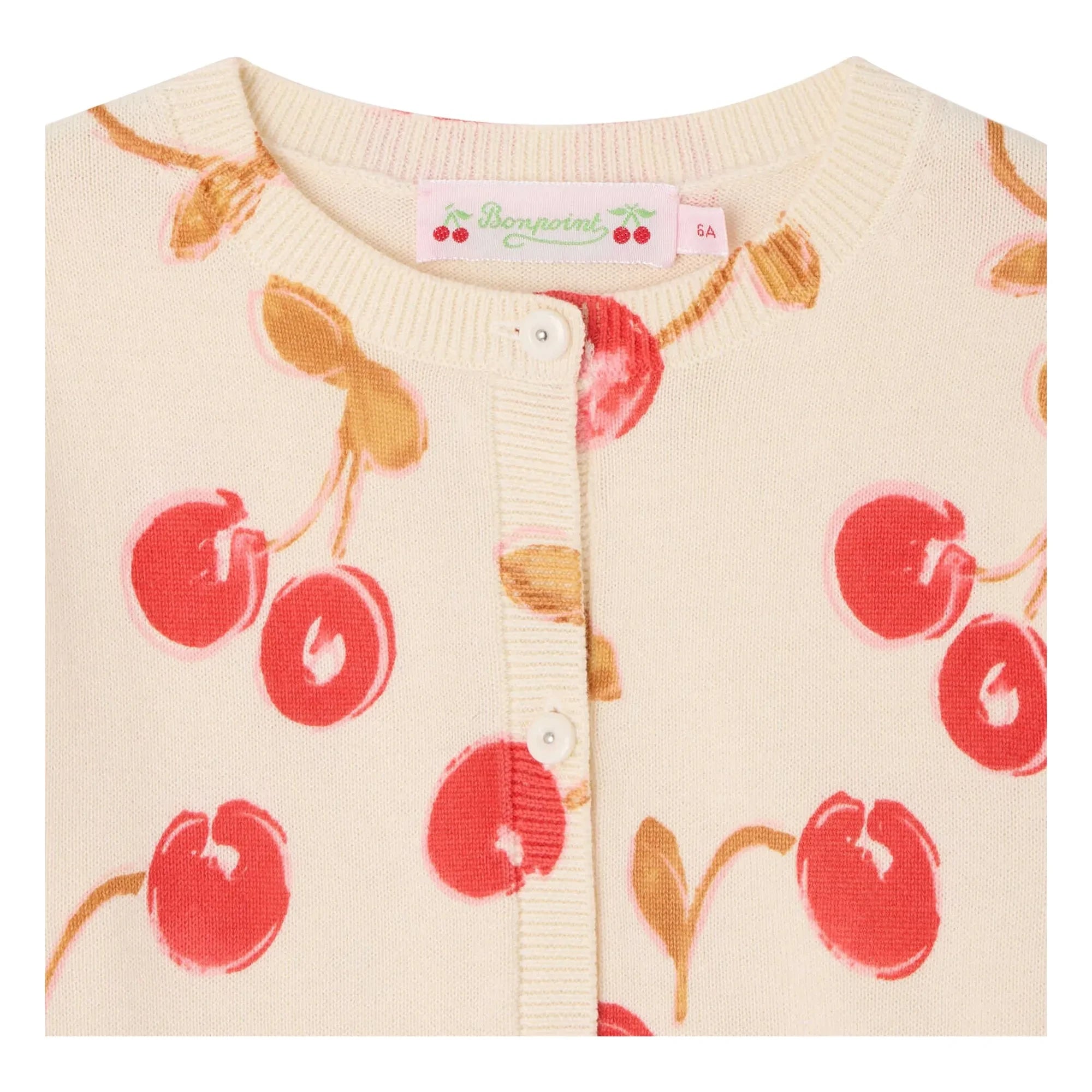 Bonpoint - Cárdigan de algodón orgánico Feli Cherry | Rojo