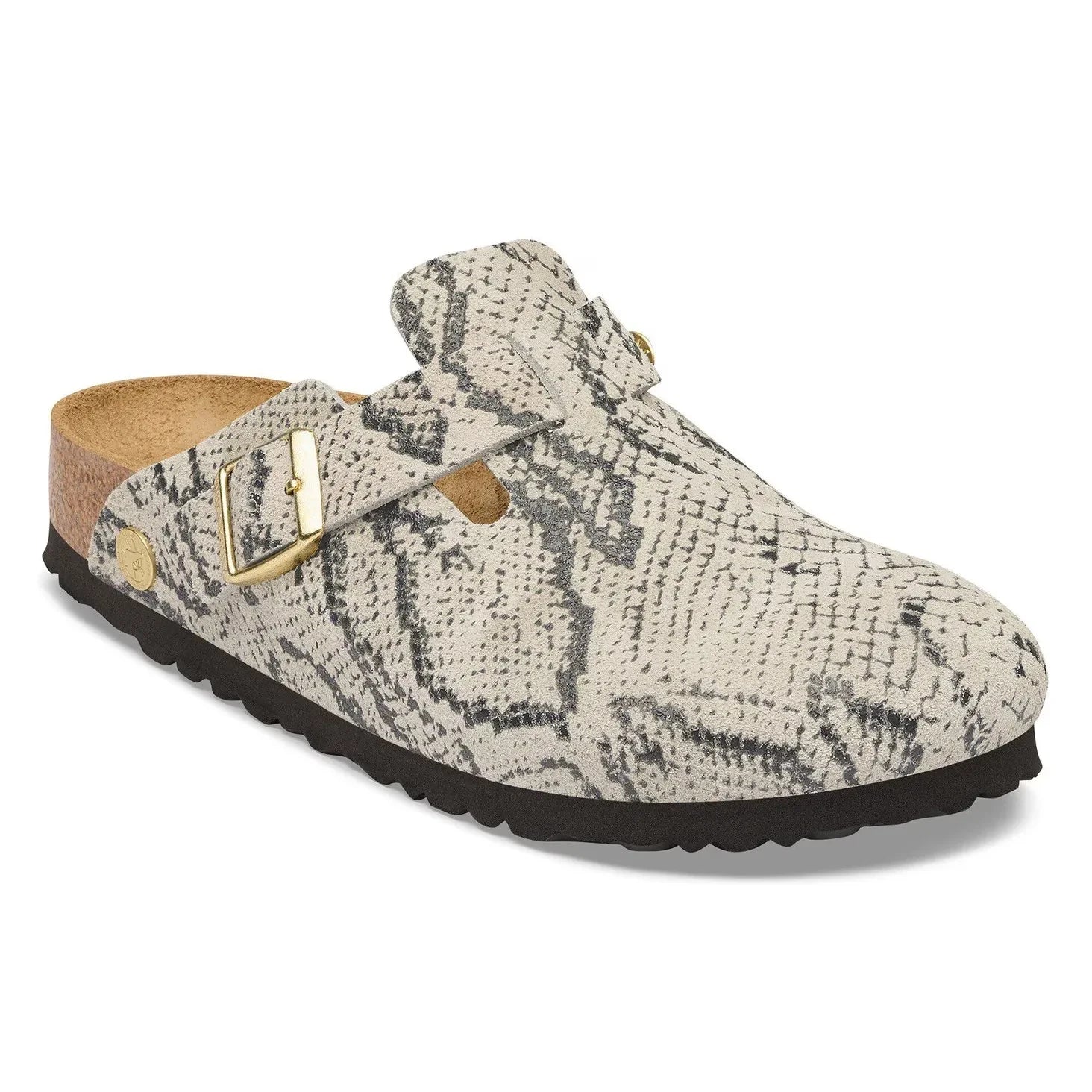 BIRKENSTOCK - Boston Rivet Yılan Derisi Clog | Açık gri
