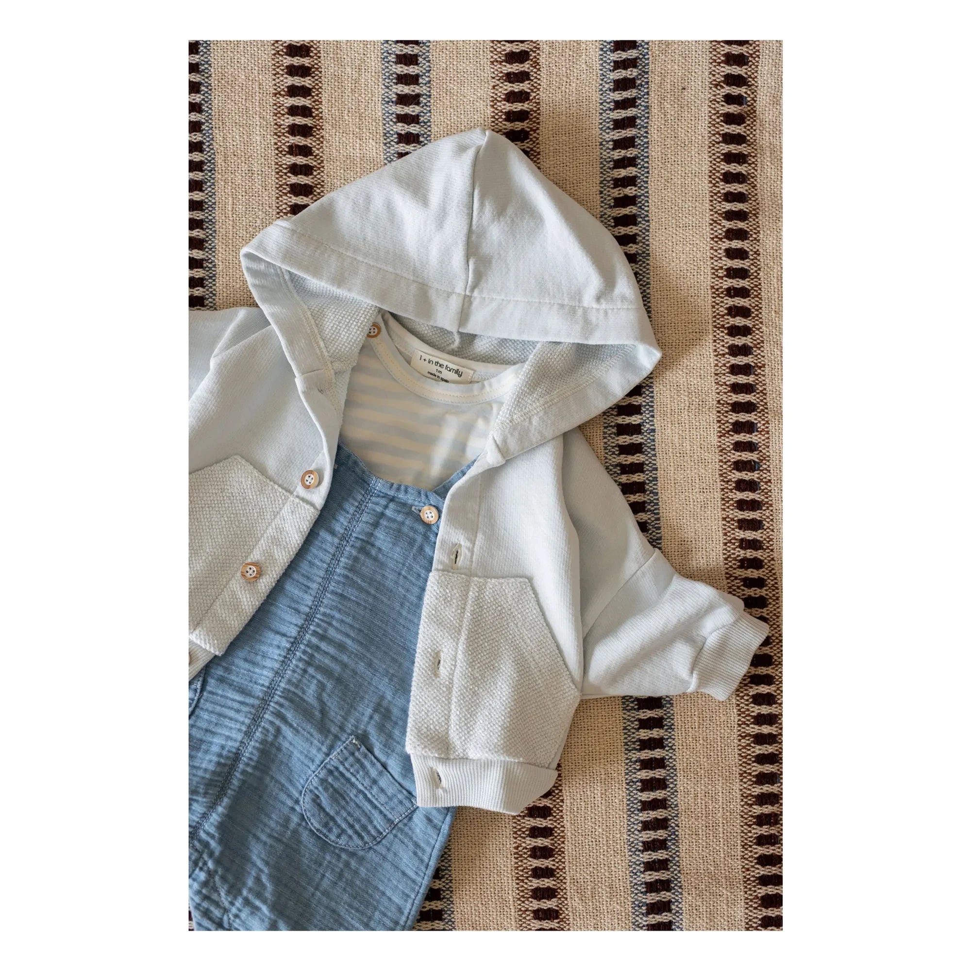 1+ en la familia - Chaqueta polar con capucha Naxos | Azul claro