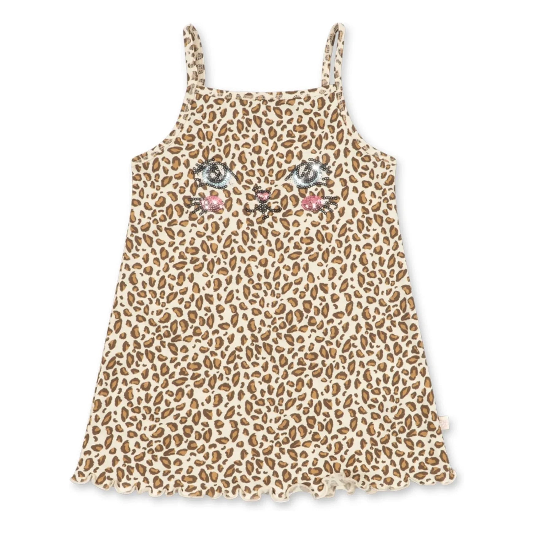Konges Sløjd - Vestido Famo Leopard de algodón orgánico | Beige