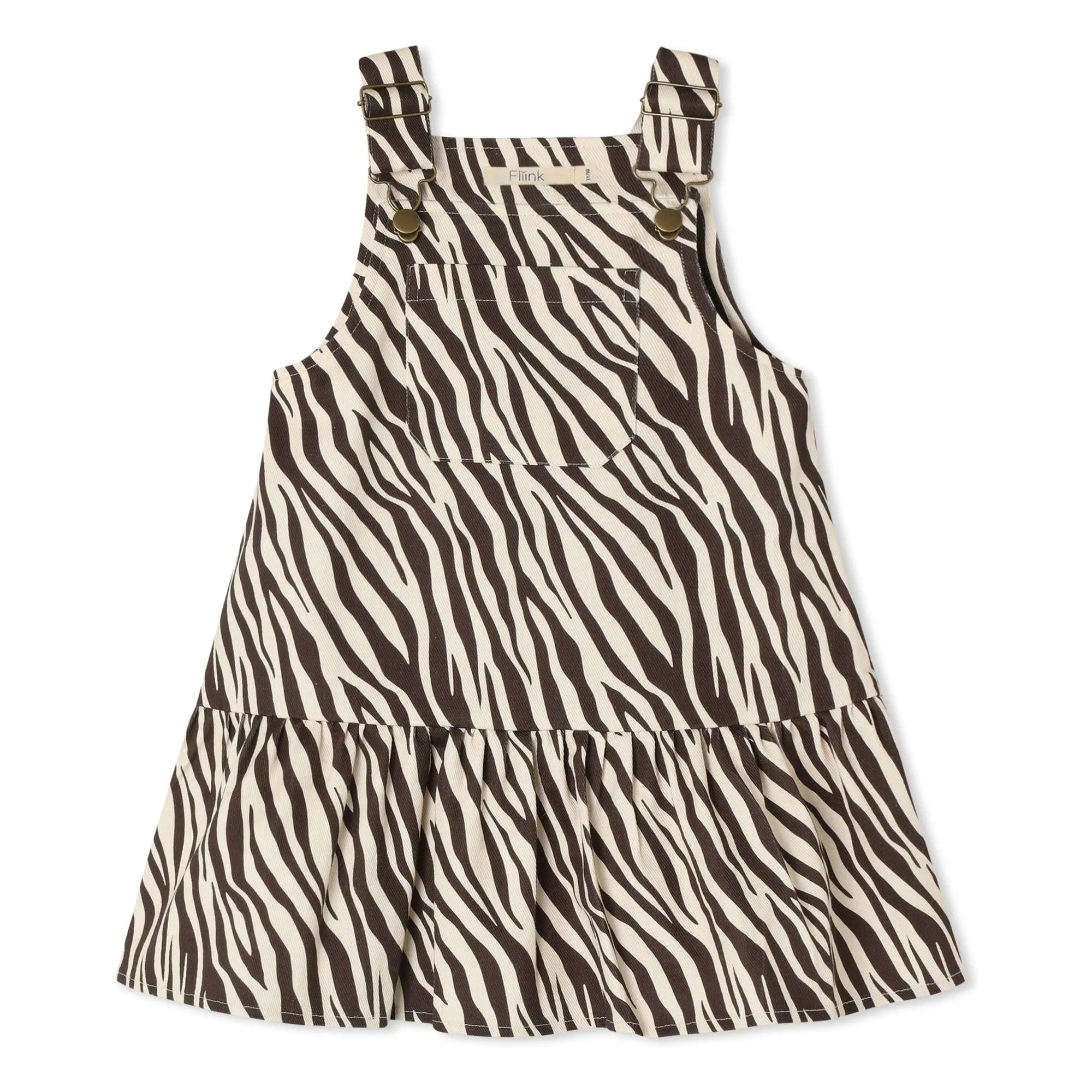 Fliink - Vestido Duna Zebra | Negro