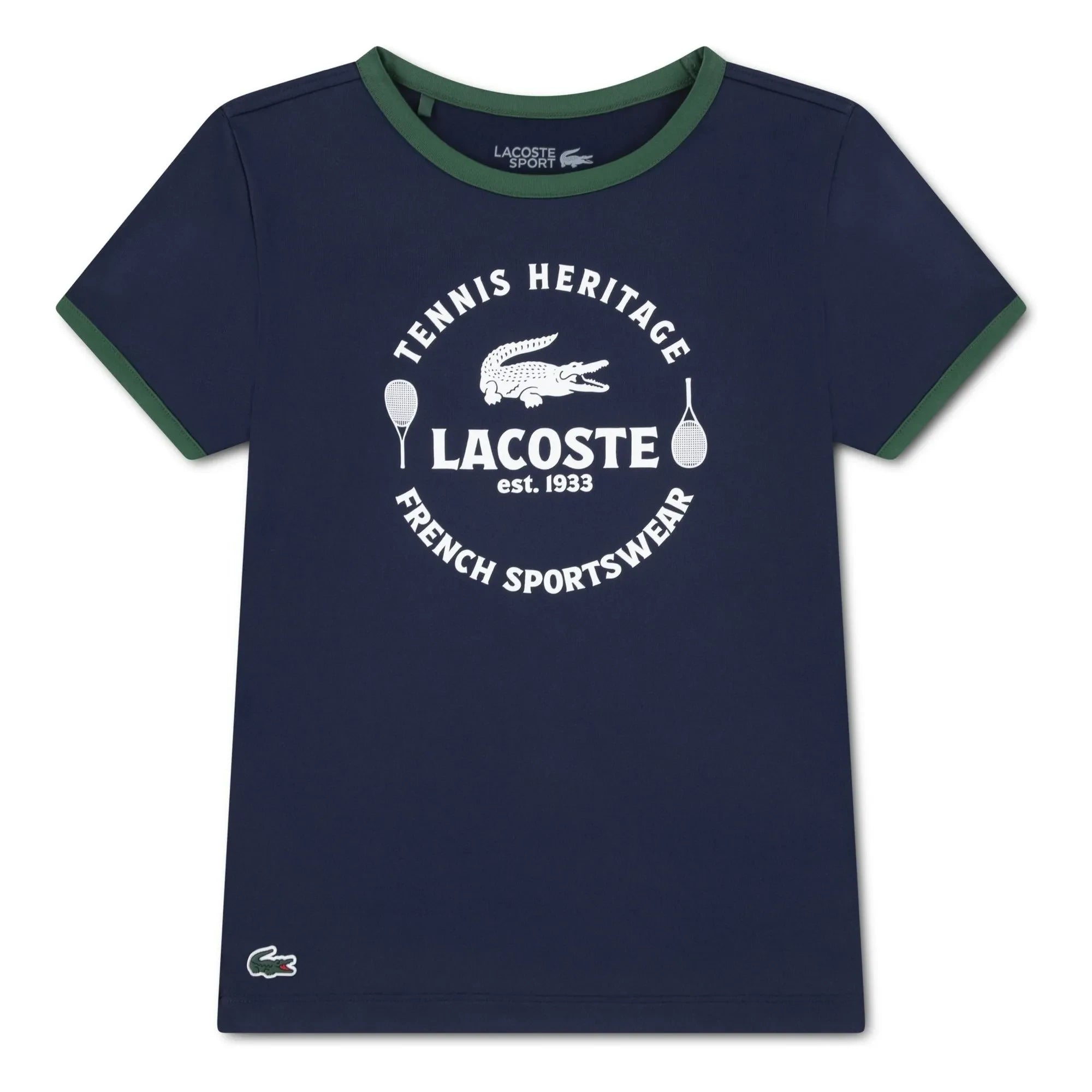 Lacoste - Polo deportivo de fibra reciclada con cuello en contraste | Azul marino