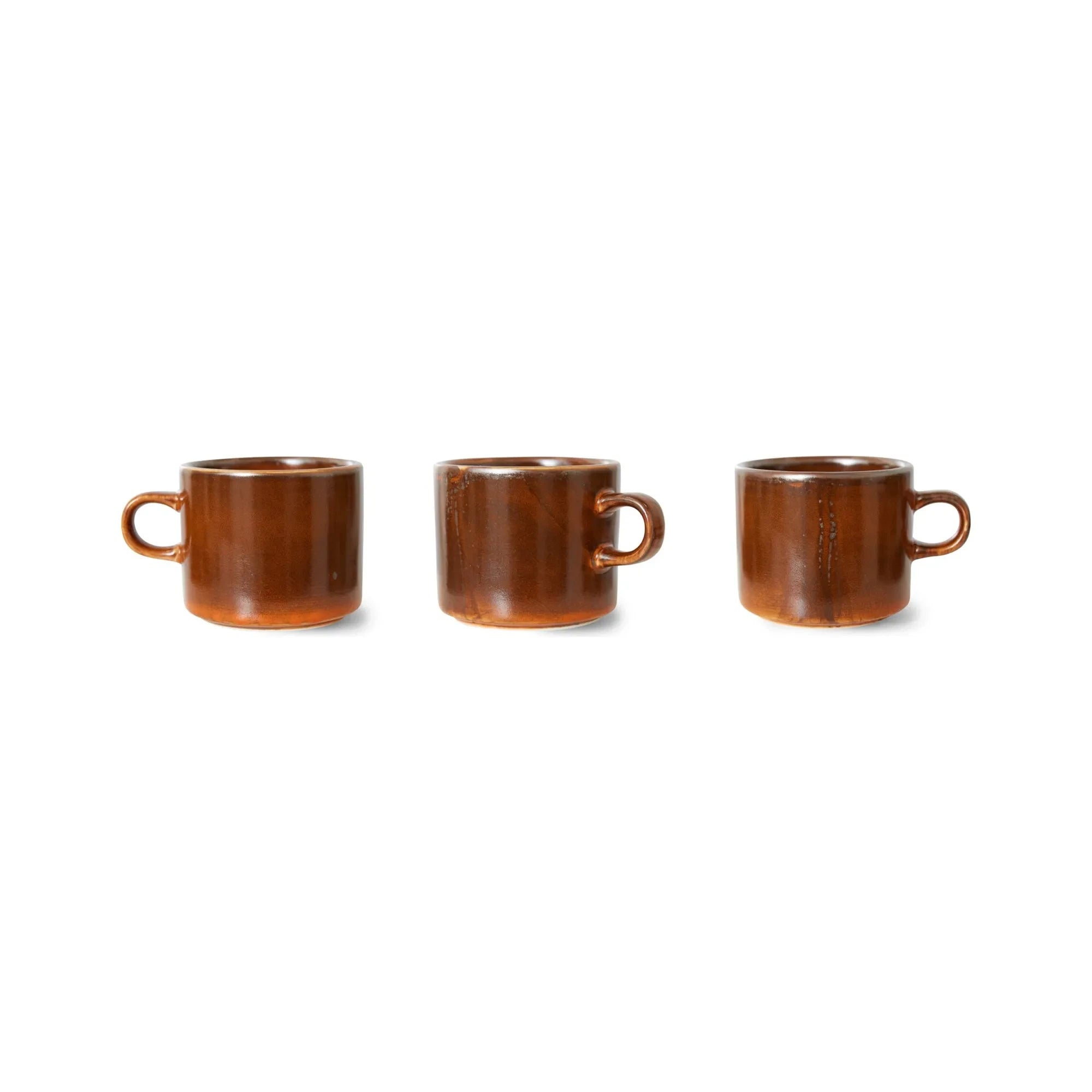 HKliving - Taza y platillo de cerámica refractaria | Terracota