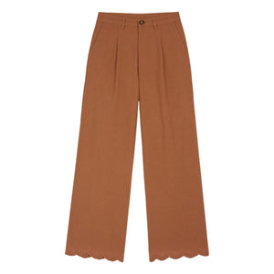 Emile et Ida - Pantalón de Algodón Bordado | Marrón