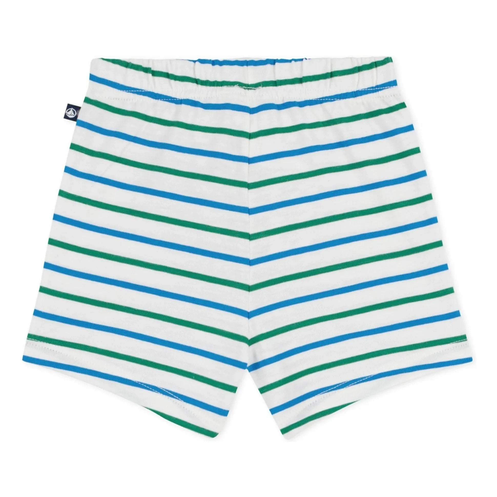 Petit Bateau - Pantalones cortos polares de rayas | Blanco