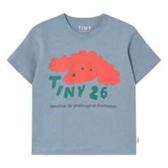 Tinycottons - Camiseta de algodón orgánico Tiny 26 | Azul grisáceo