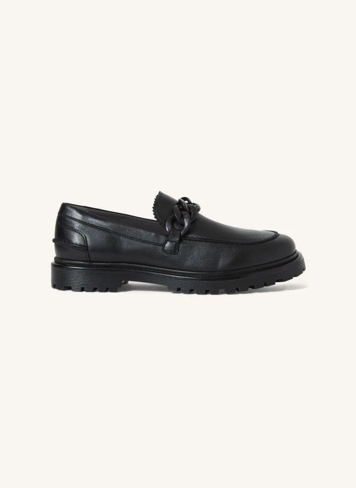 Angulus - Mocasín con hebilla de cadena | Negro