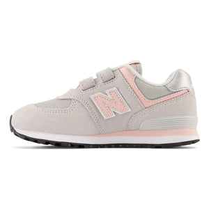 New Balance - Zapatillas deportivas 574 Evergreen con cierre de velcro | Rosa claro