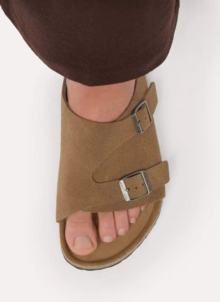 BIRKENSTOCK - Sandalia de ante Zúrich