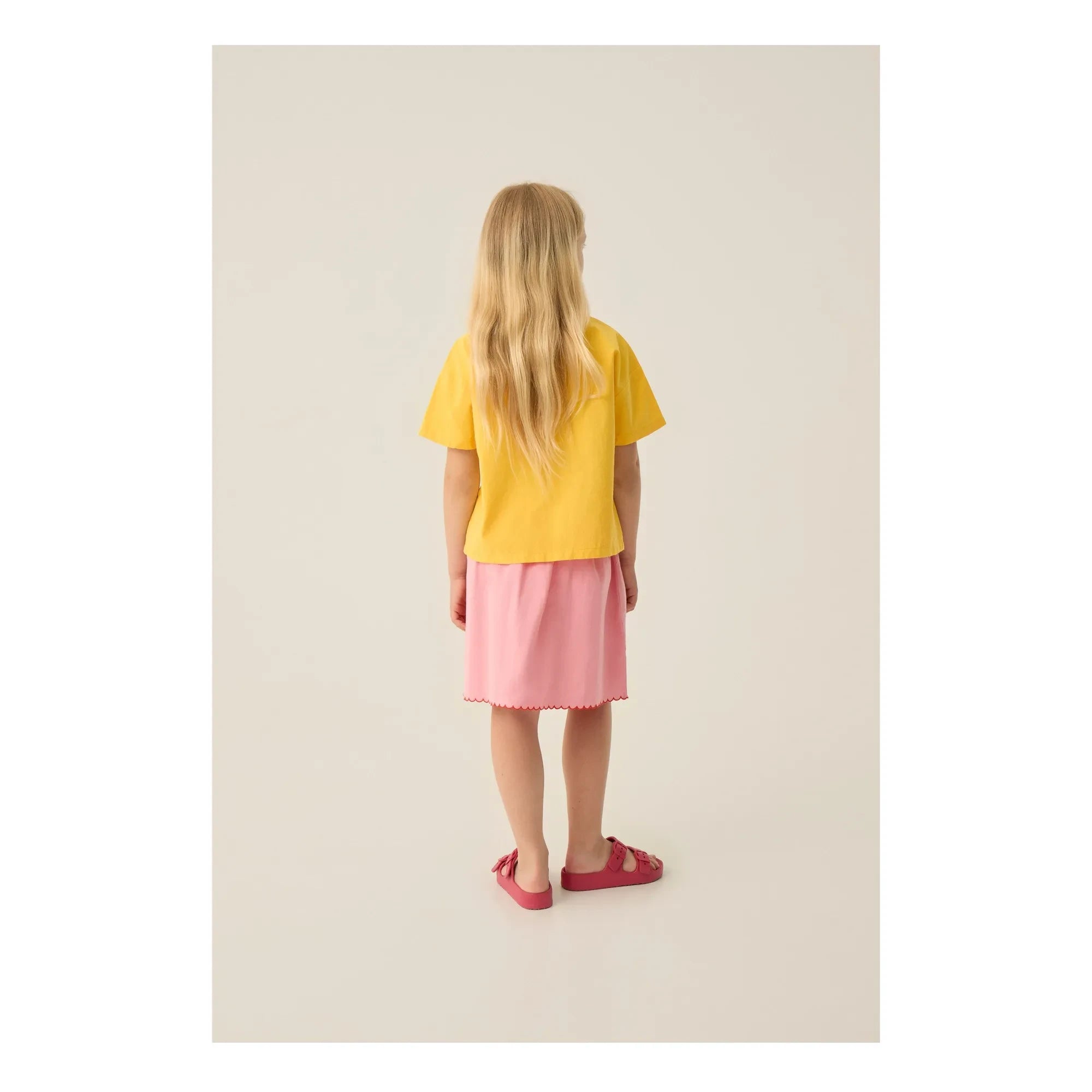 The Campamento - Falda de flores | Rosa caramelo