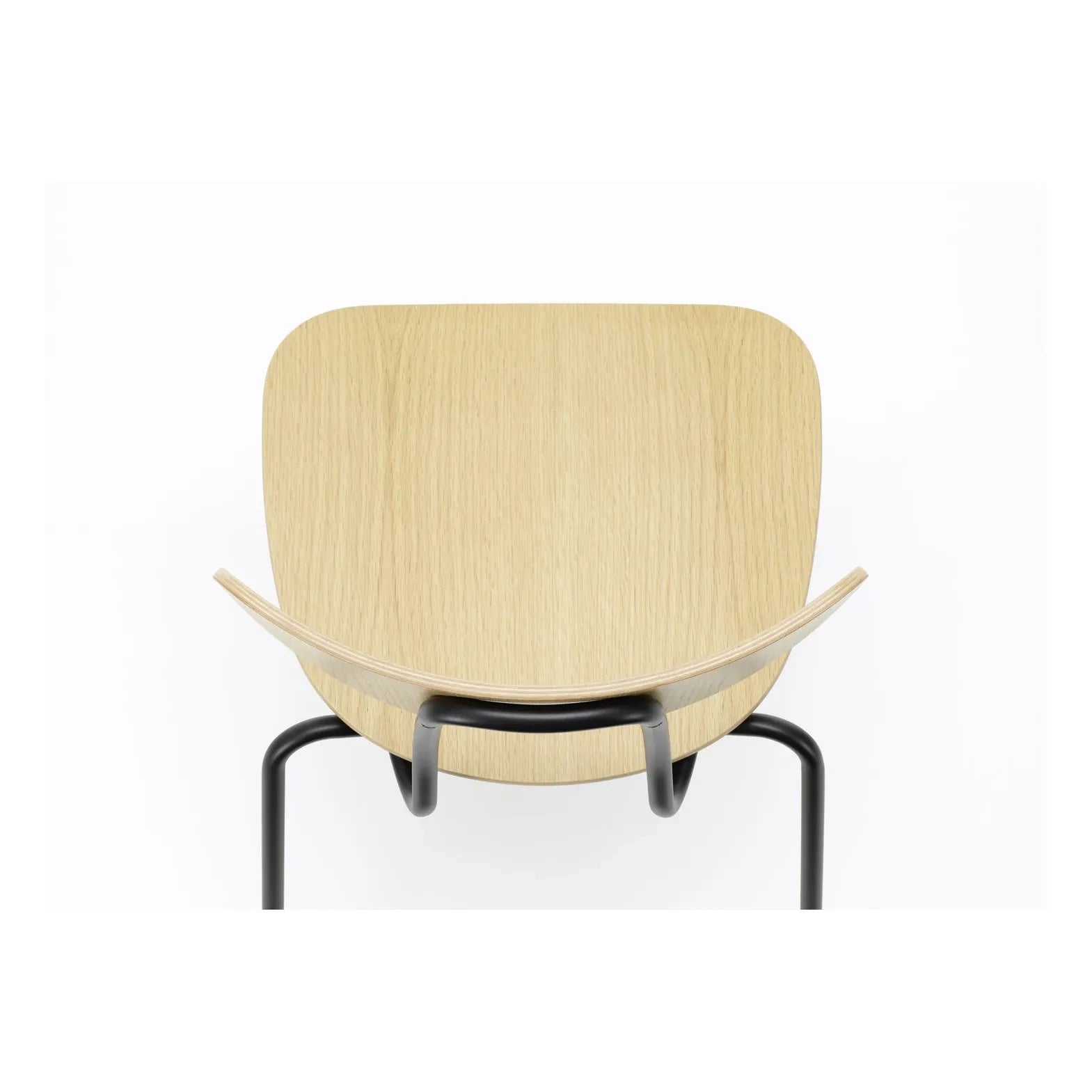 Vitra - Silla Moca de Jasper Morrison - Base Negra | Roble