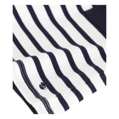 Petit Bateau - Vestido de cumpleaños de algodón orgánico | Azul marino