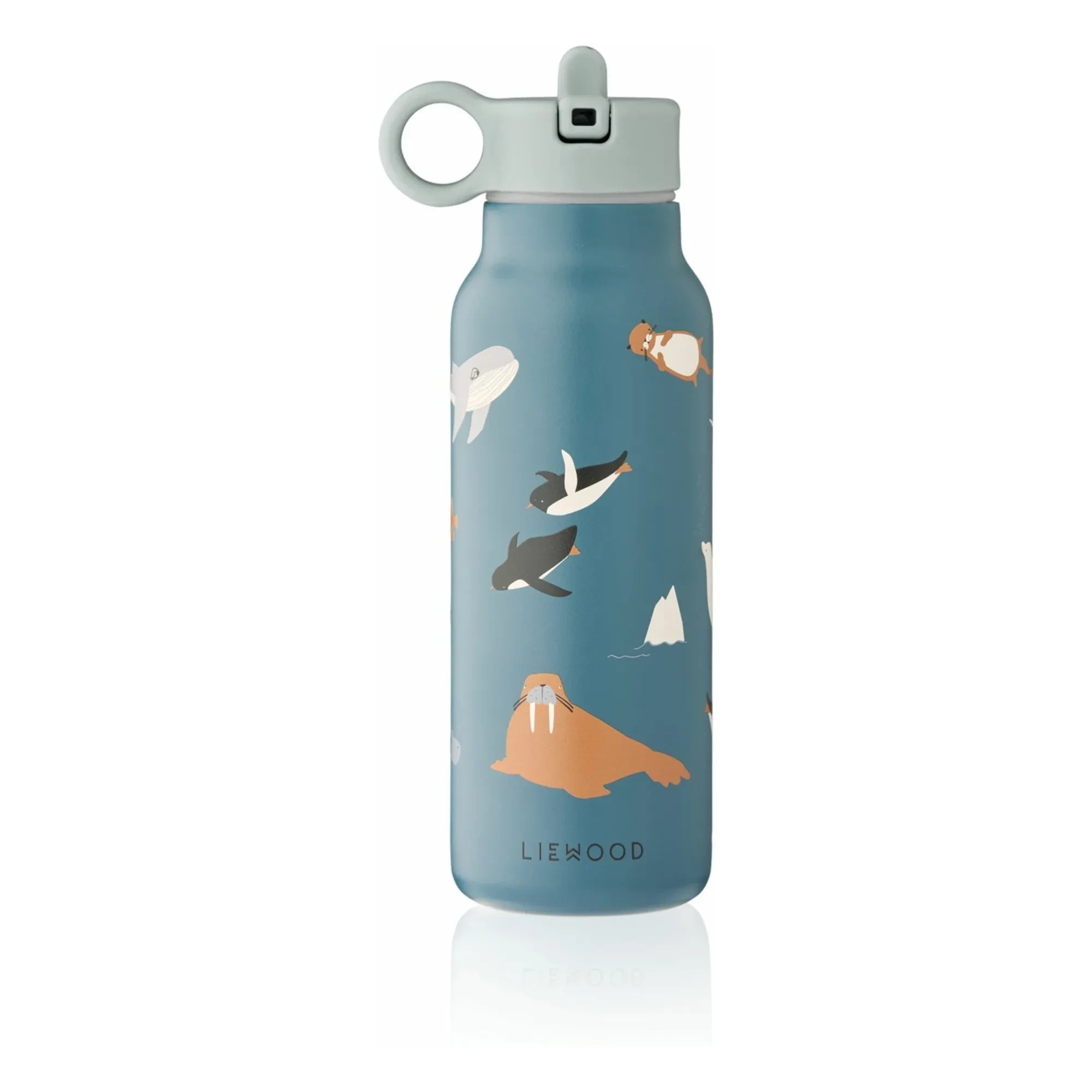 Liewood - Botella de agua de acero inoxidable Falk - 350 ml | Arctic Sea/Ocean View