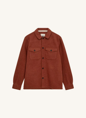 Anerkjendt - Camisa Overshirt de Lana Akoscar | Terracota