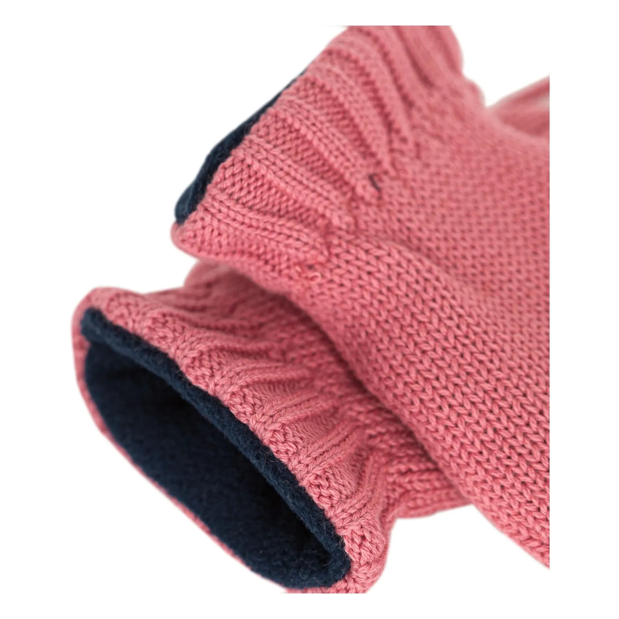 Petit Bateau - Guantes de punto forrados de borreguillo para bebé | Rosa