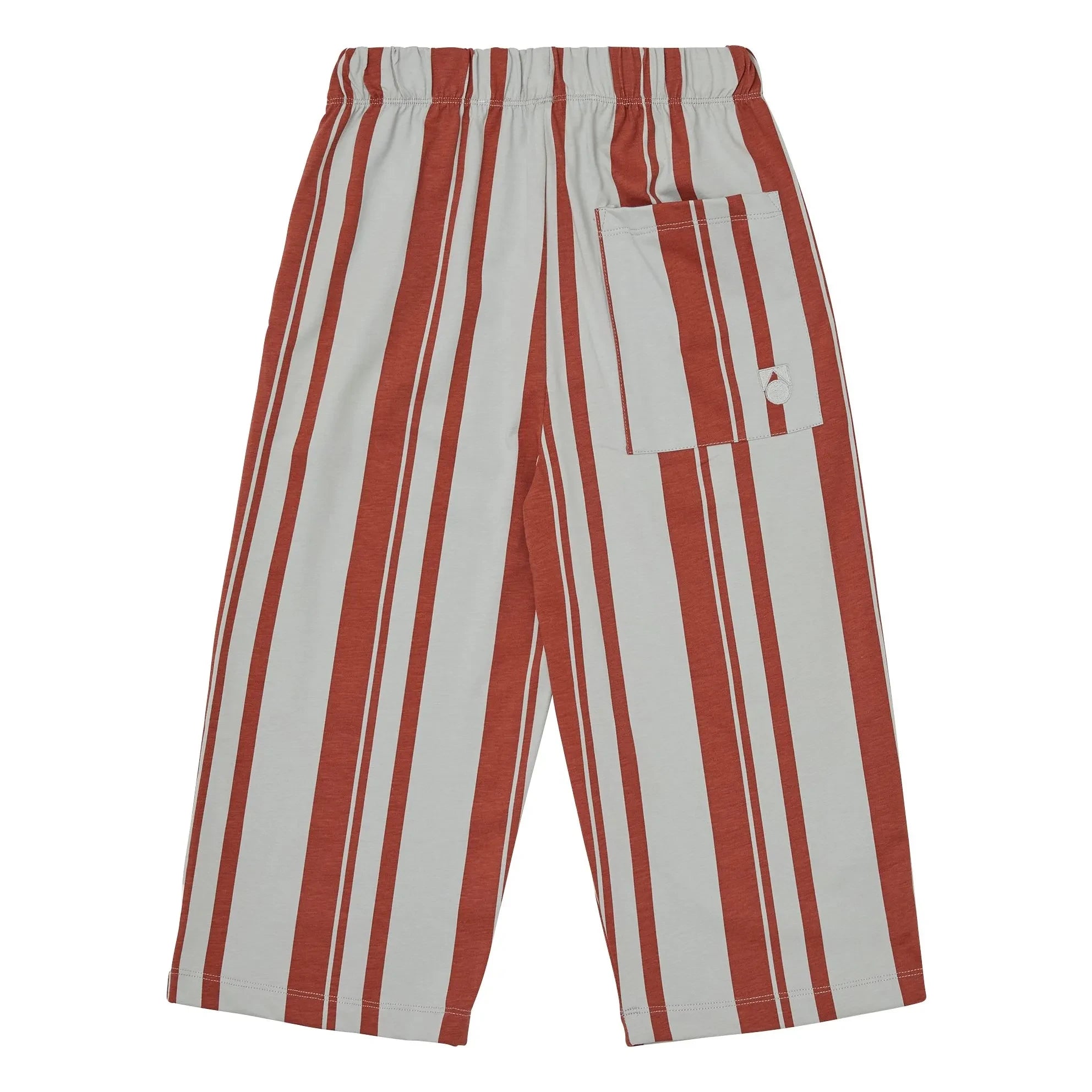 Historia principal - Pantalones de punto a rayas de algodón orgánico | Rojo